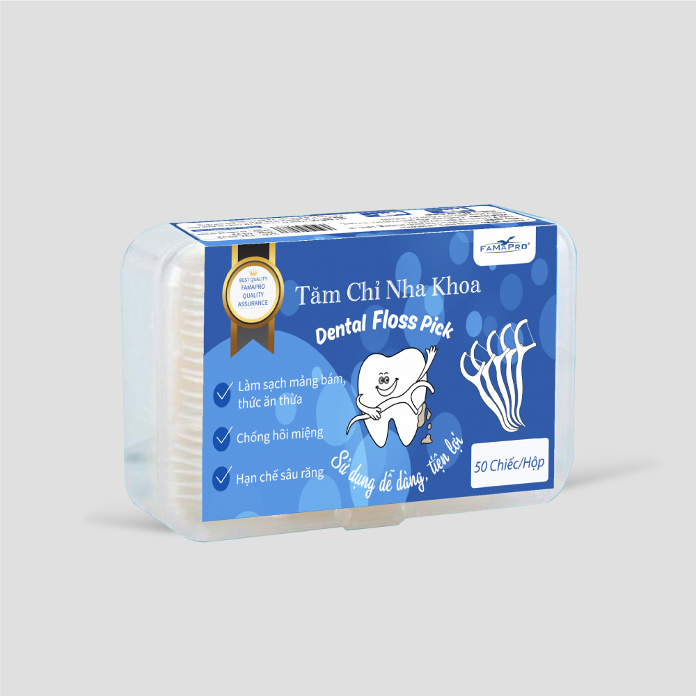 Tăm chỉ nha khoa Famapro hộp 50 cái